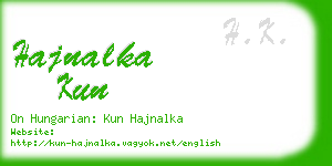 hajnalka kun business card